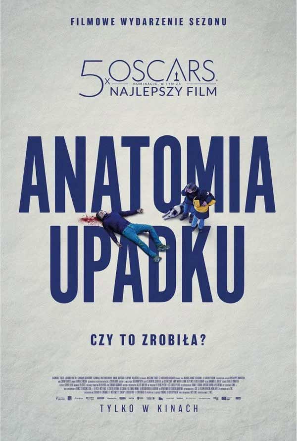 Oficjalny plakat do filmu "Anatomia upadku", reż. Justine Triet